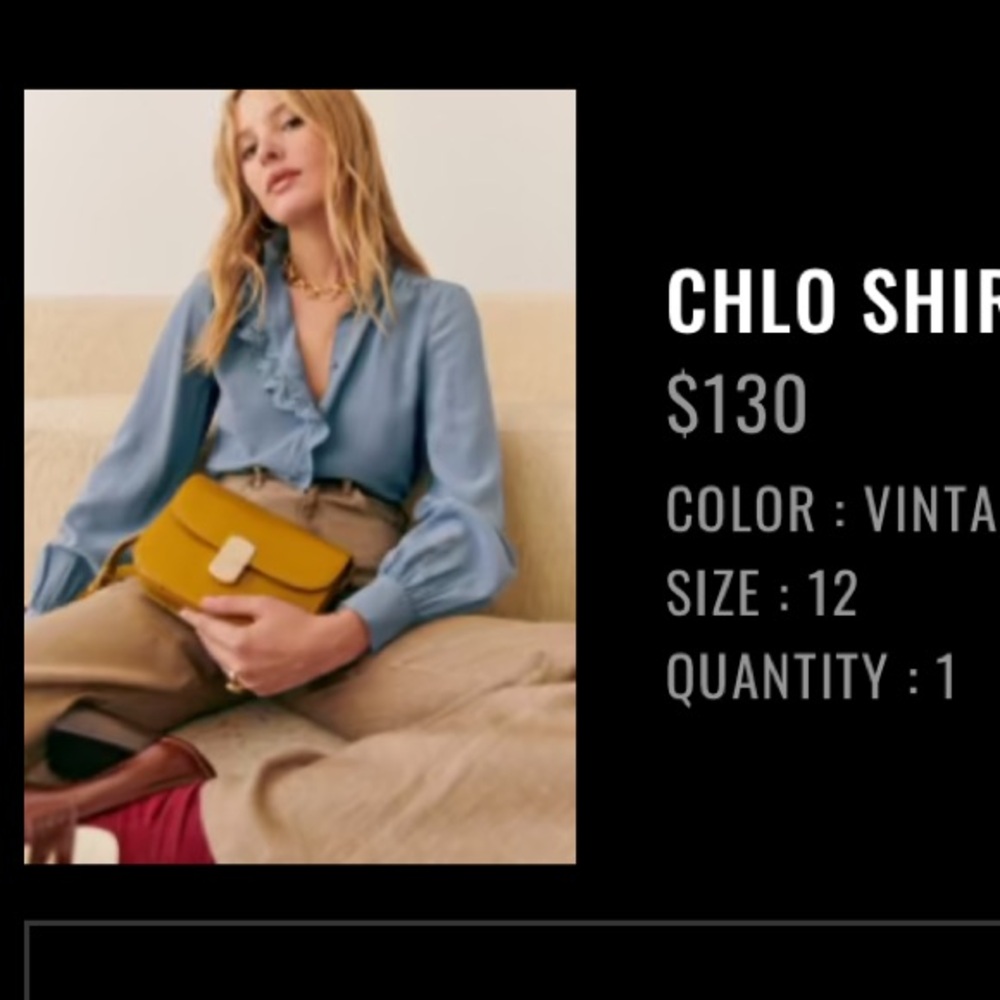 Sezane Chlo shirt size 44 (US12)
